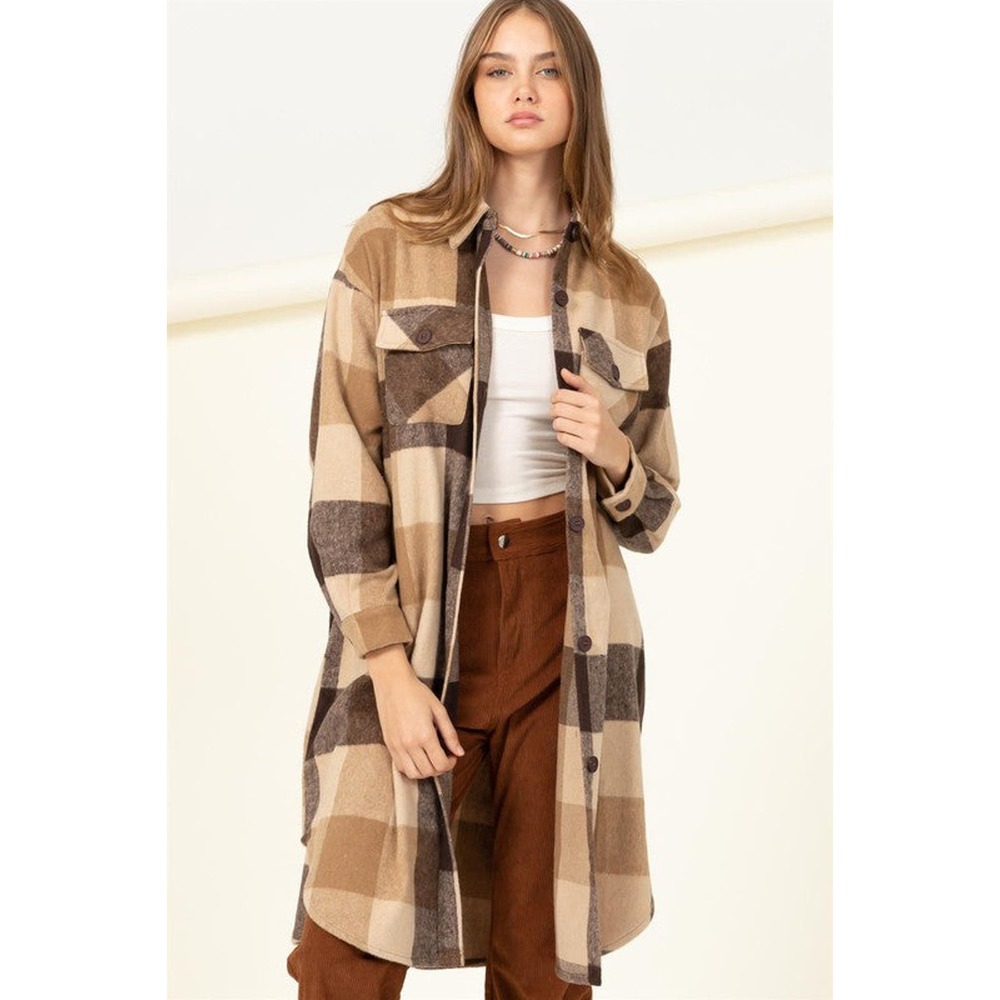 Trendy Throwback Checkered Shacket - image 6